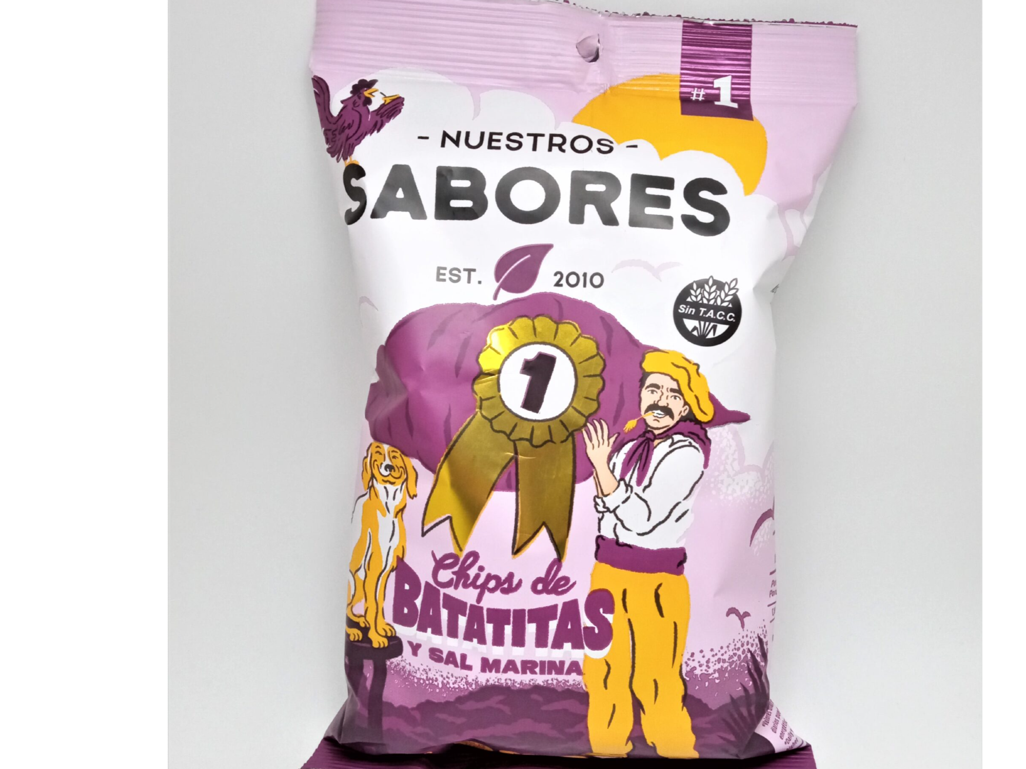CHIPS DE BATATA CON SAL MARINA SIN TACC x 80 GRS NUESTROS SABORES