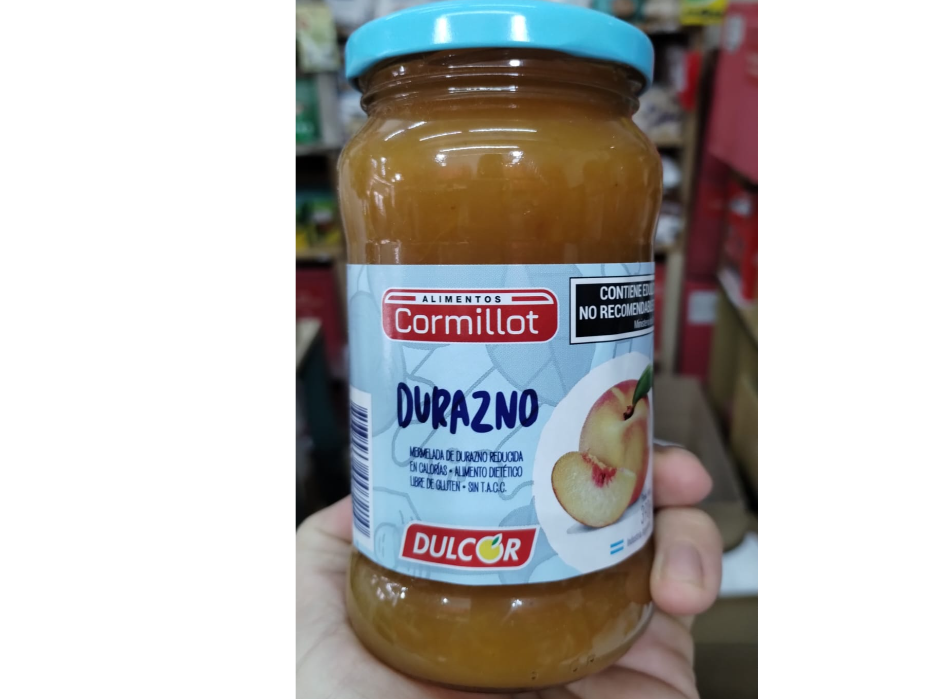 MERMELADA CORMILLOT SIN AZUCAR AGREGADA DURAZNO x 390 GRS