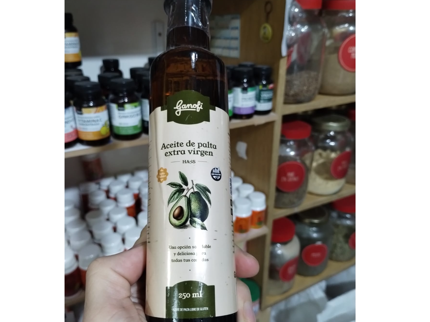 ACEITE DE PALTA EXTRAVIRGEN GANOFI x 250 CC
