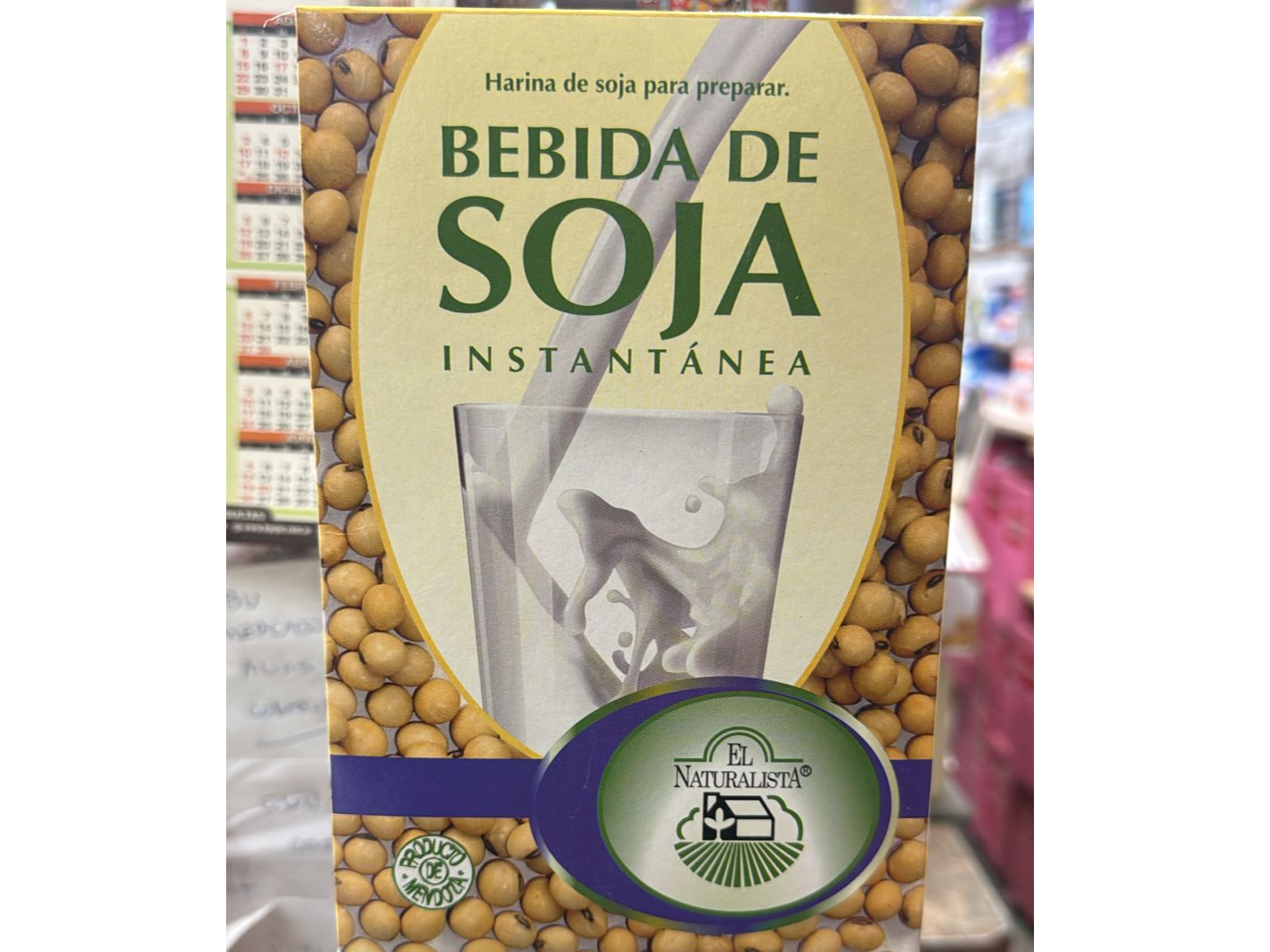 LECHE DE SOJA NATURAL EN POLVO INSTANTANEA EL NATURALISTA x 500 GRS