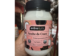 ACEITE DE COCO x 500 CC VIRGEN ENTRE NUTS SIN TACC ORGANICO