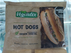 SALCHICHAS HOT DOGS ORIGEN VEGETAL x 225 GRS 6 UNID. VEGETALEX