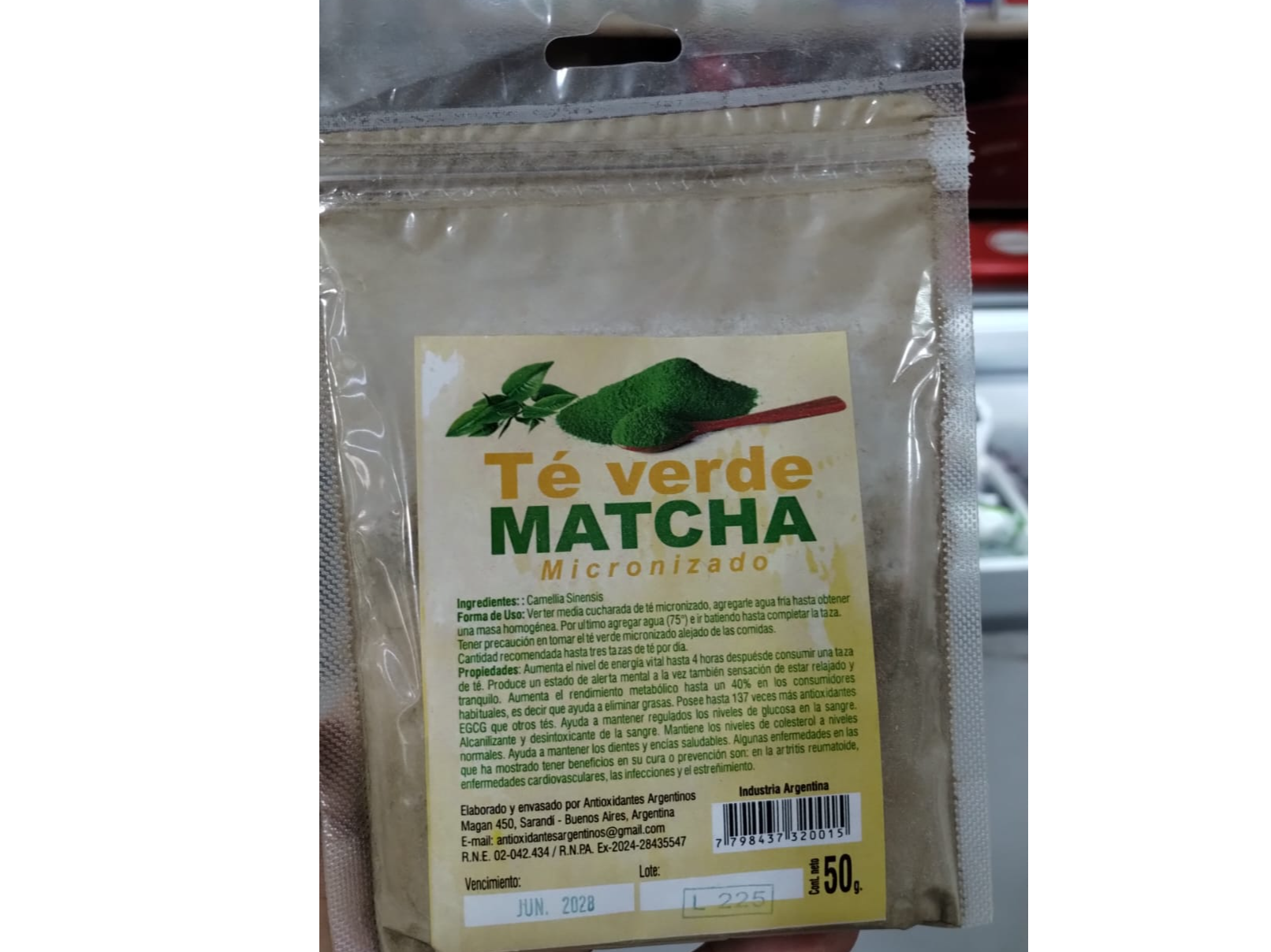 TE VERDE MATCHA EN POLVO x 50 GRS ORIGEN MISIONES