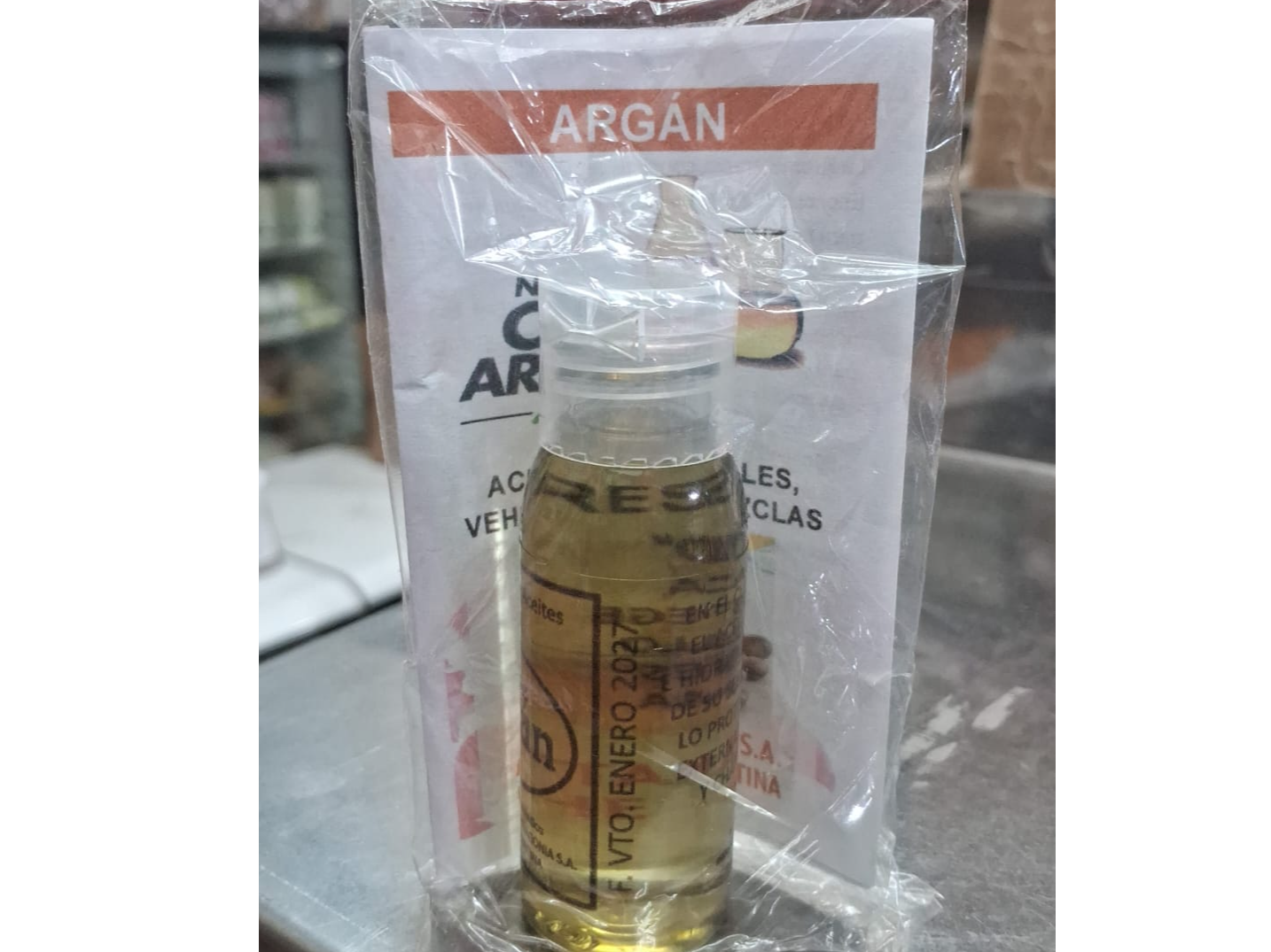 ACEITE DE ARGAN NATURAL OILS Y AROMAS x 40 CC x UNIDAD