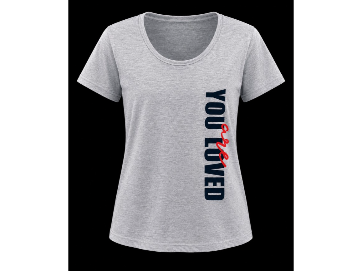 Remera gris estampada mujer talle L