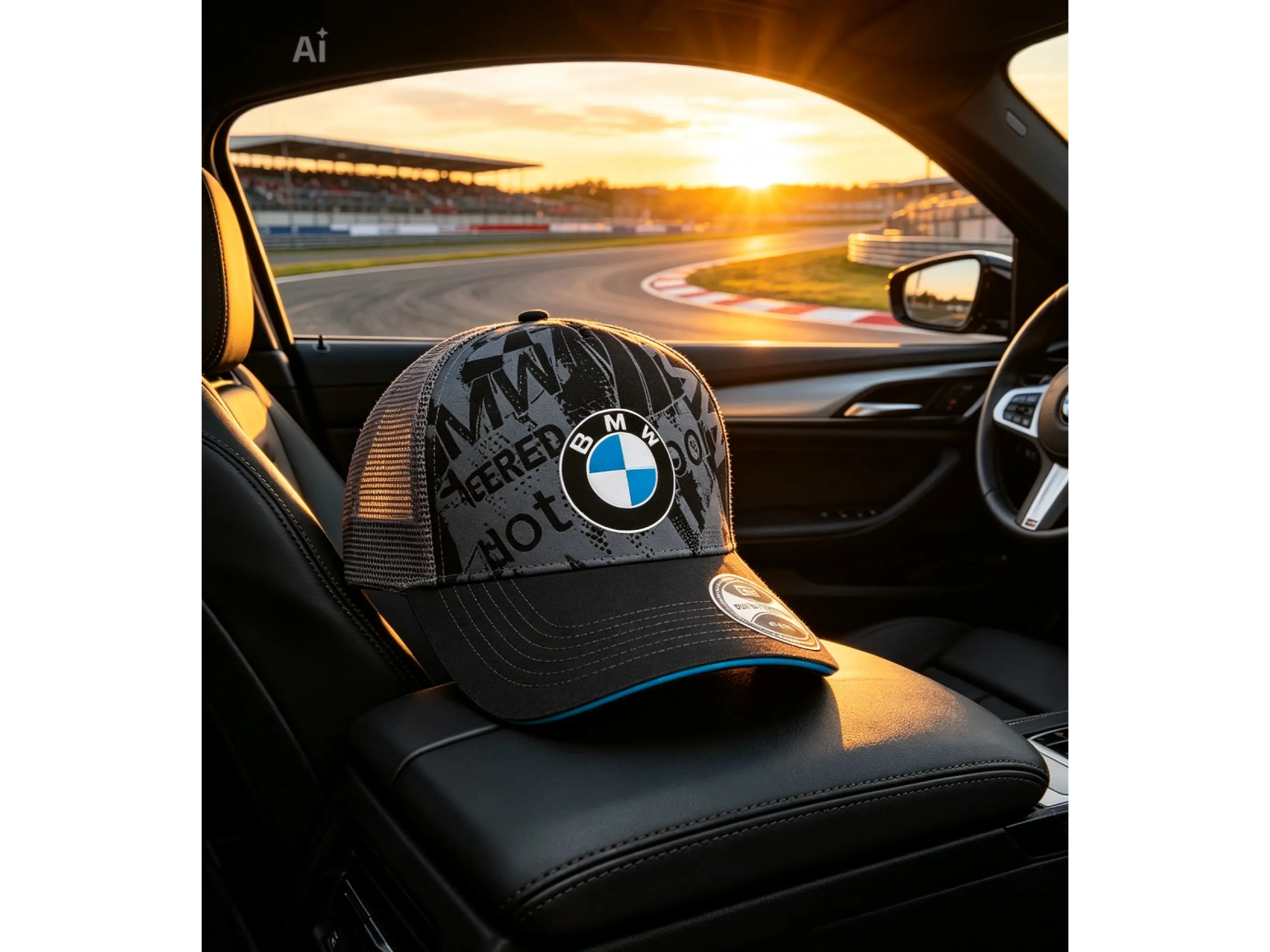 Gorra curva logo BMW
