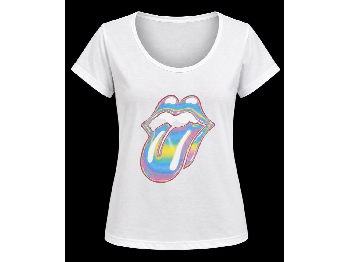 Remera blanca estampada mujer talle XXL
