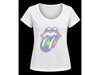 Remera blanca estampada mujer talle XXL