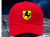 Gorra roja logo Ferrari estampada