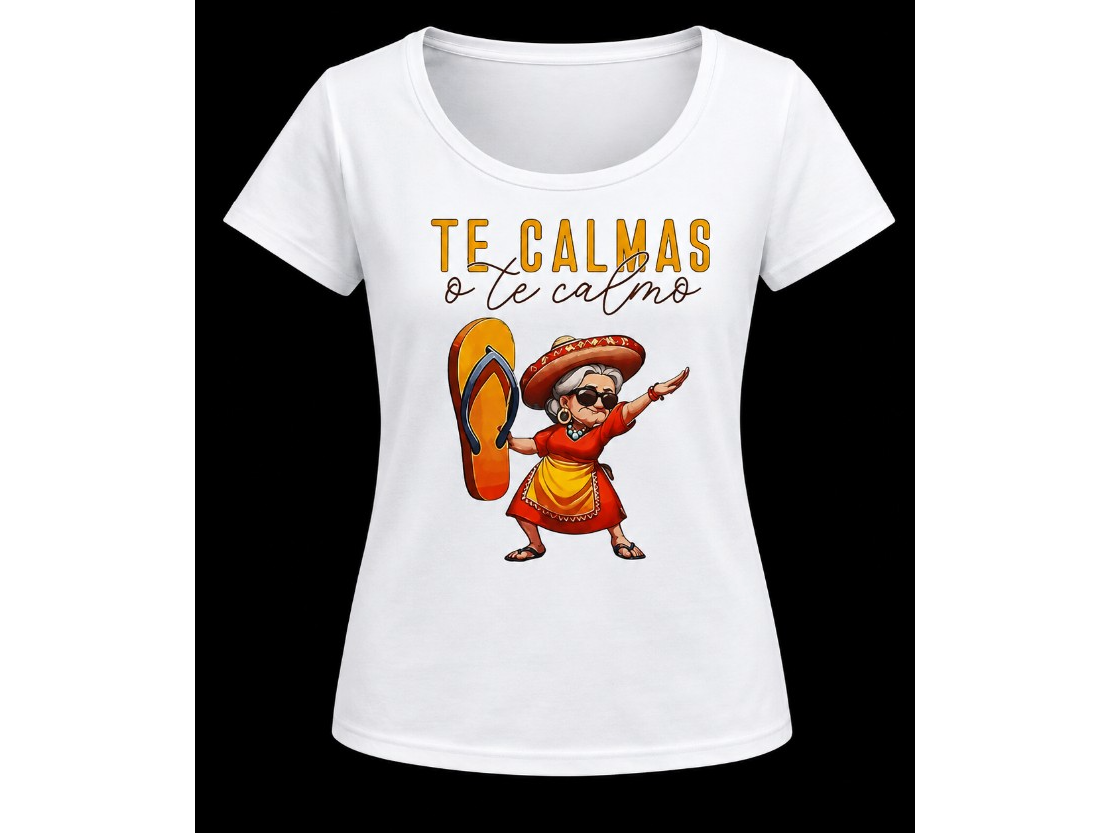 Remera blanca estampada mujer talle XL/S