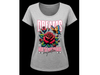 Remera gris estampada mujer talle XXL