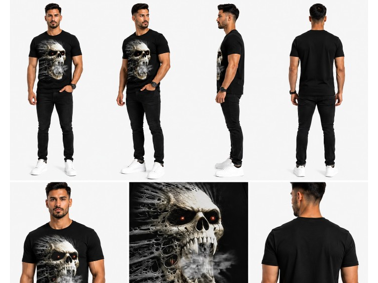 Remera calavera talle XL
