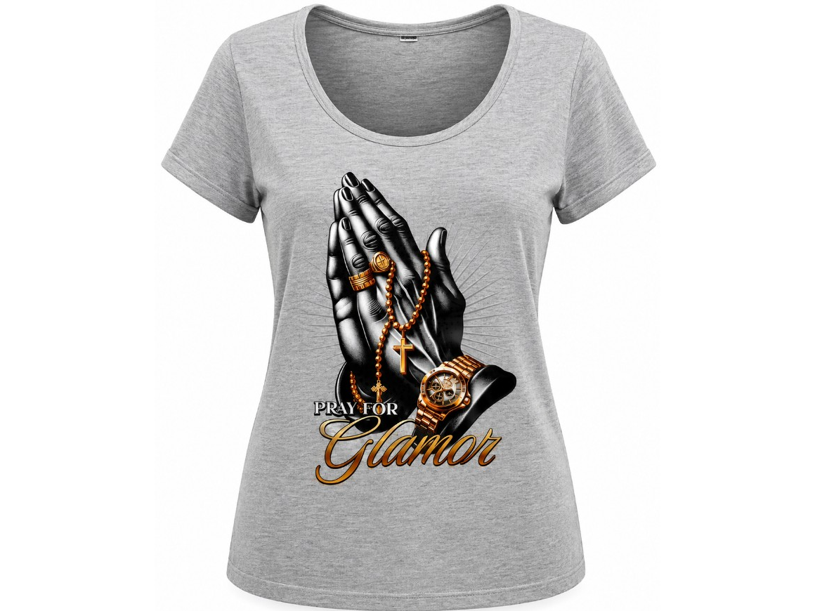 Remera gris estampada mujer talle L