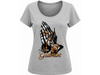 Remera gris estampada mujer talle L