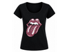 Remera negra estampada mujer M