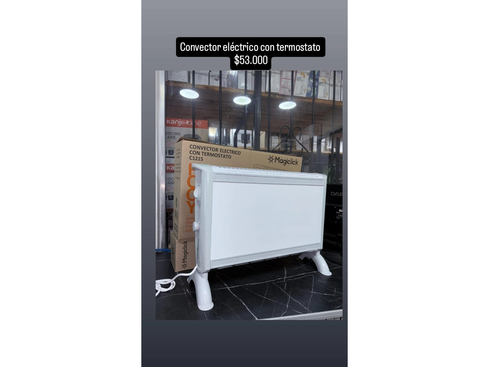 Calefactor Electrica Magiclik Con Panel De Placa C100