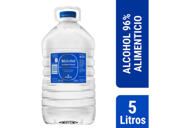 Alcohol 96% Bialcohol x5 lt
