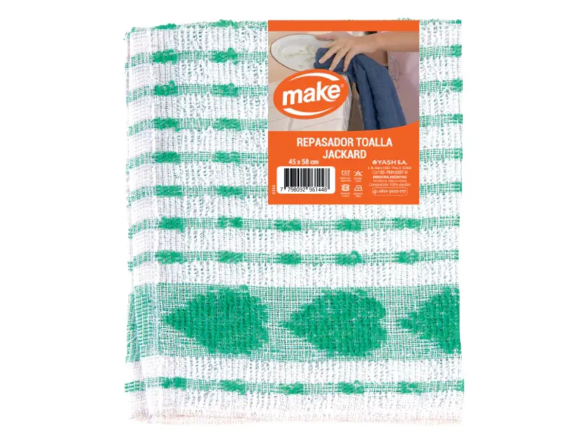 Repasador De Cocina Toalla Jacquard Make