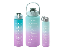 BOTELLA DEPORTIVA KWAII SET 3 EN 1