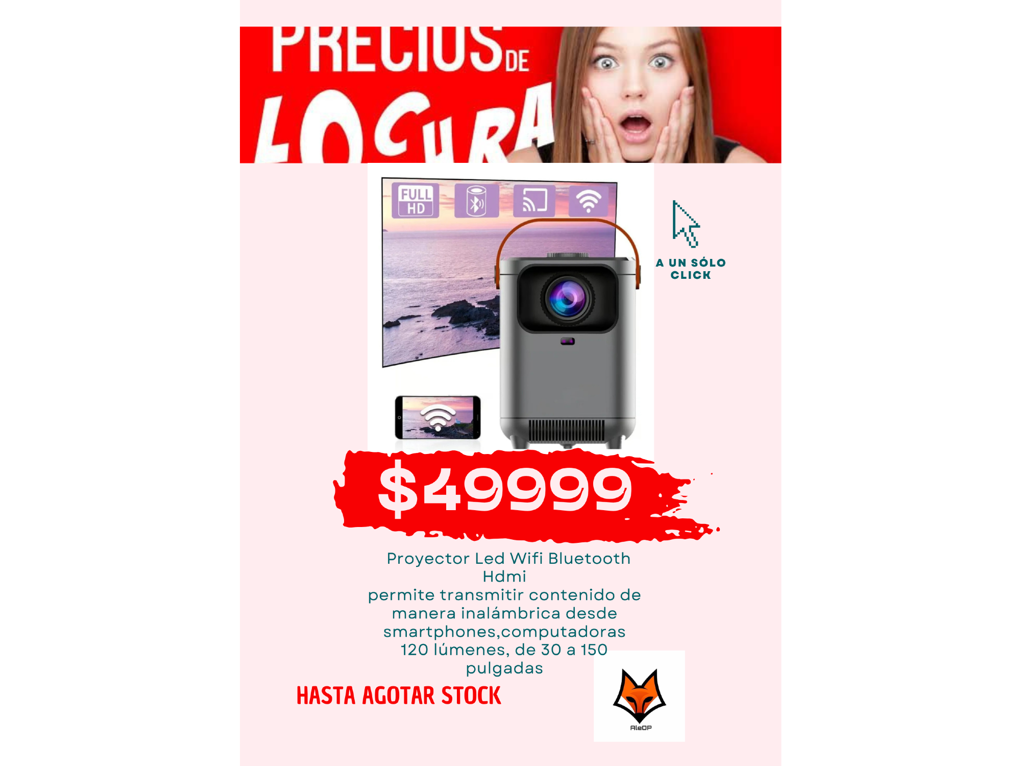 Proyector Led Wifi Bluetooth Hdmi