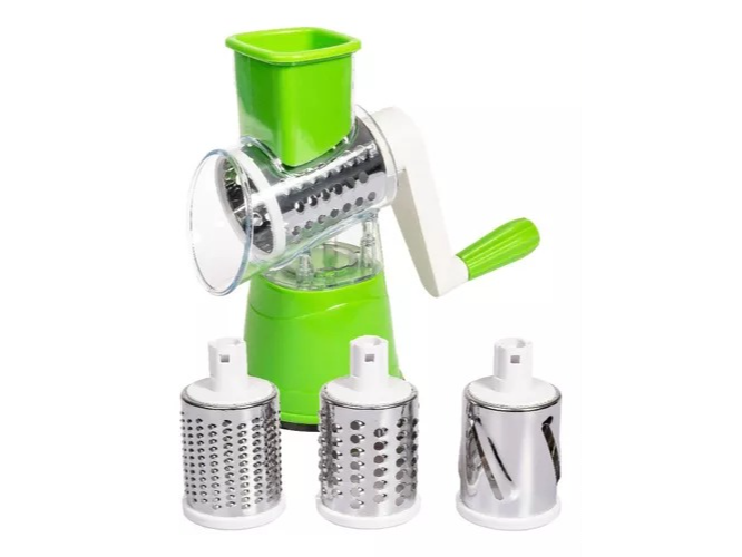 Rallador Manual Cortador Verduras Con 3 Cuchillas