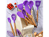 SET DE UTENSILLOS DE COCINA 12 PCS SILICONA Y MADERA