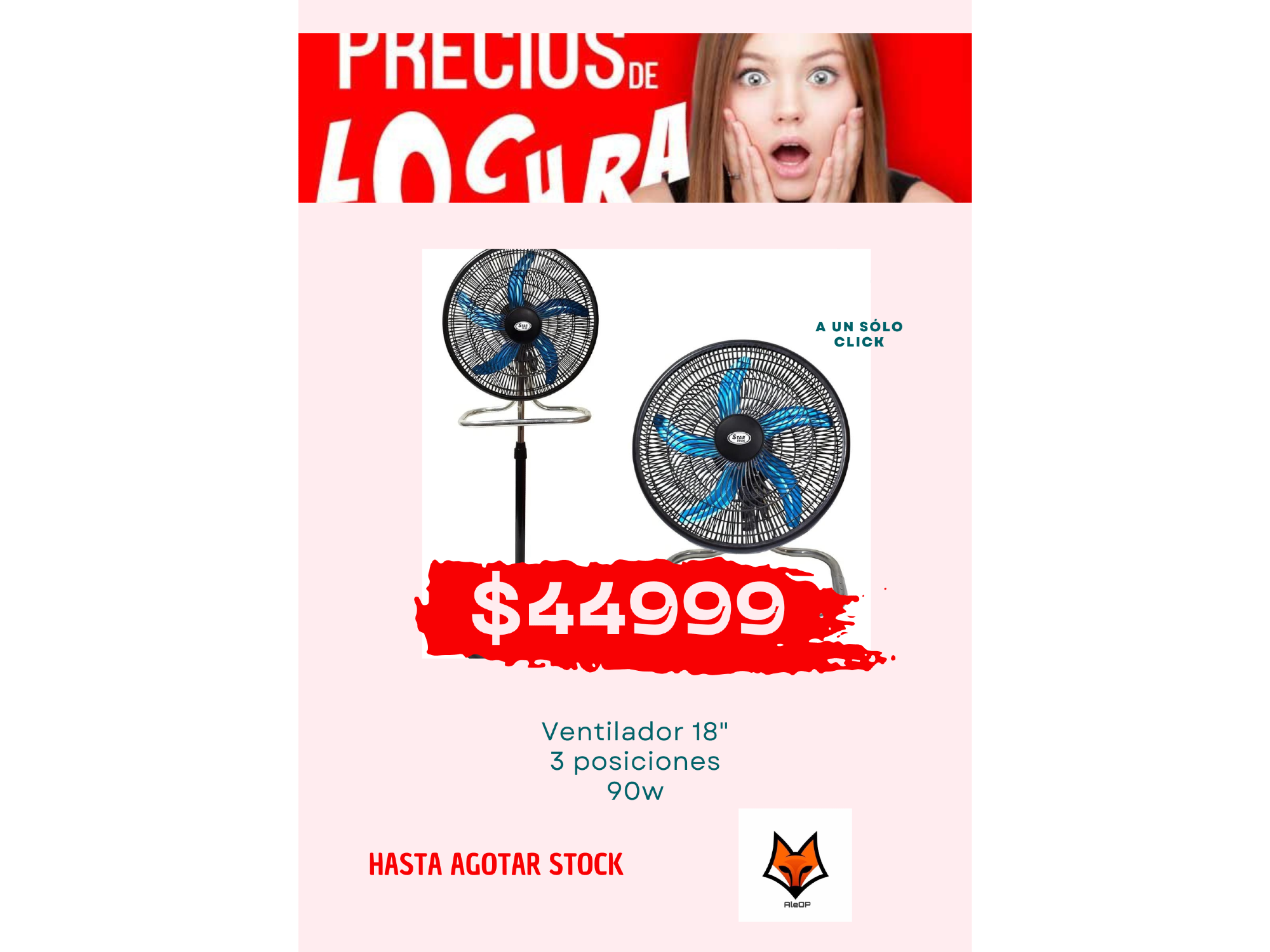 VENTILADOR 3 POCISIONES 18"