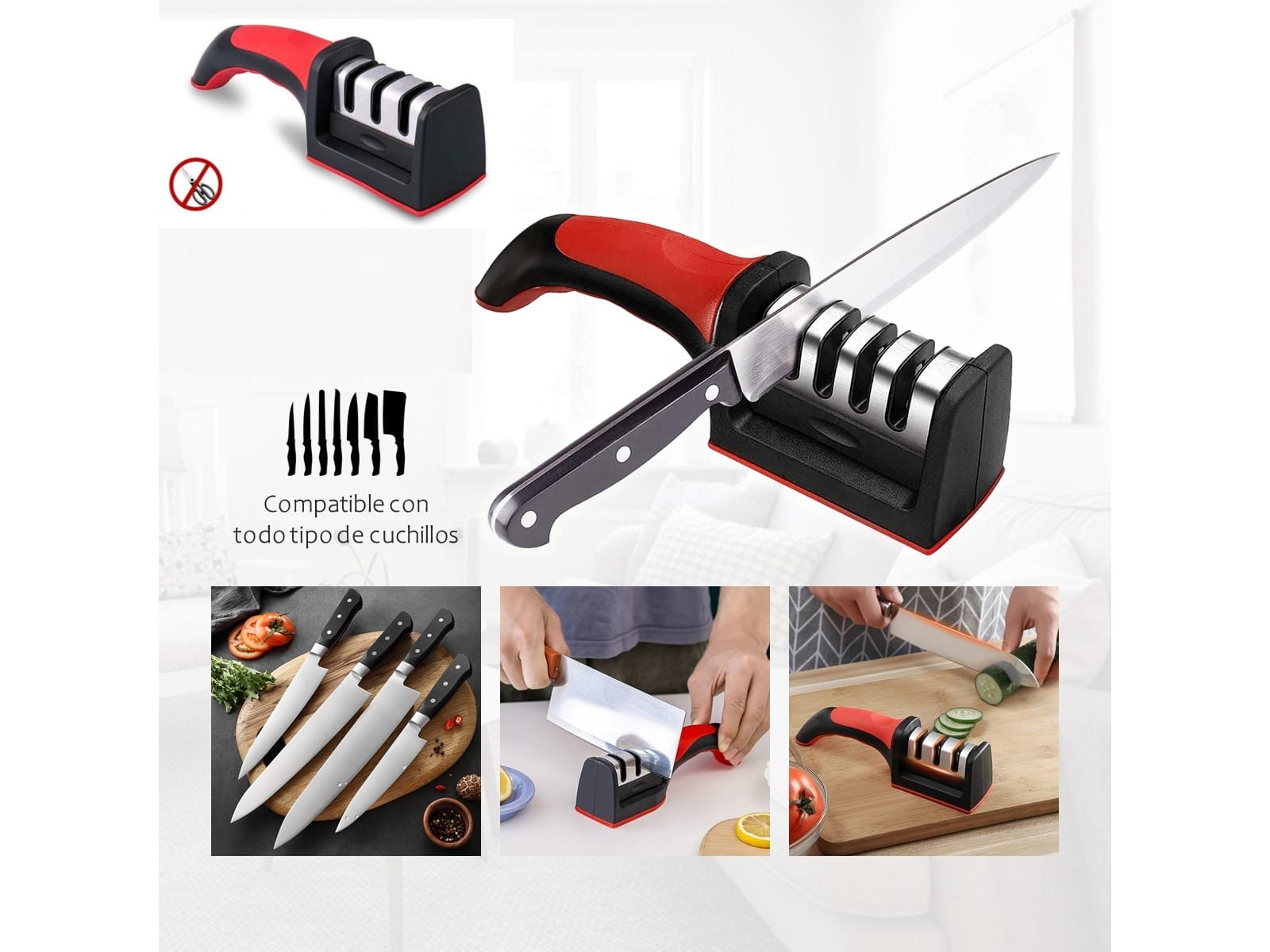 AFILADOR DE CUCHILLOS Y TIJERAS PREMIUN