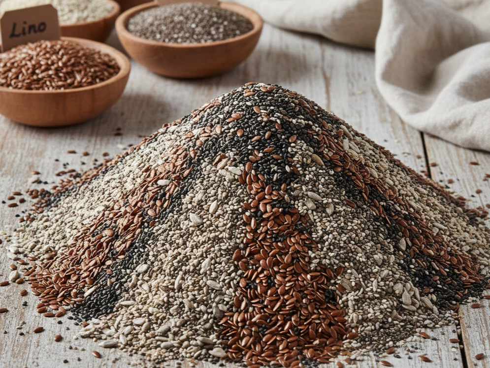 Mix de Semillas ( Lino, Sesamo integral, Chia y Girasol )