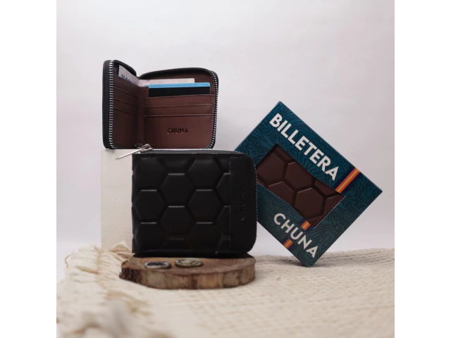 BILLETERA MEN CON CIERRE HEXÁGONO