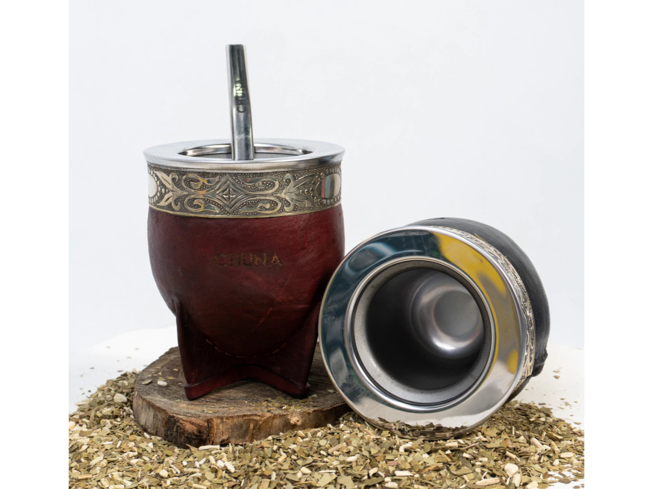 MATE  AQUILES  de Acero y Cuero