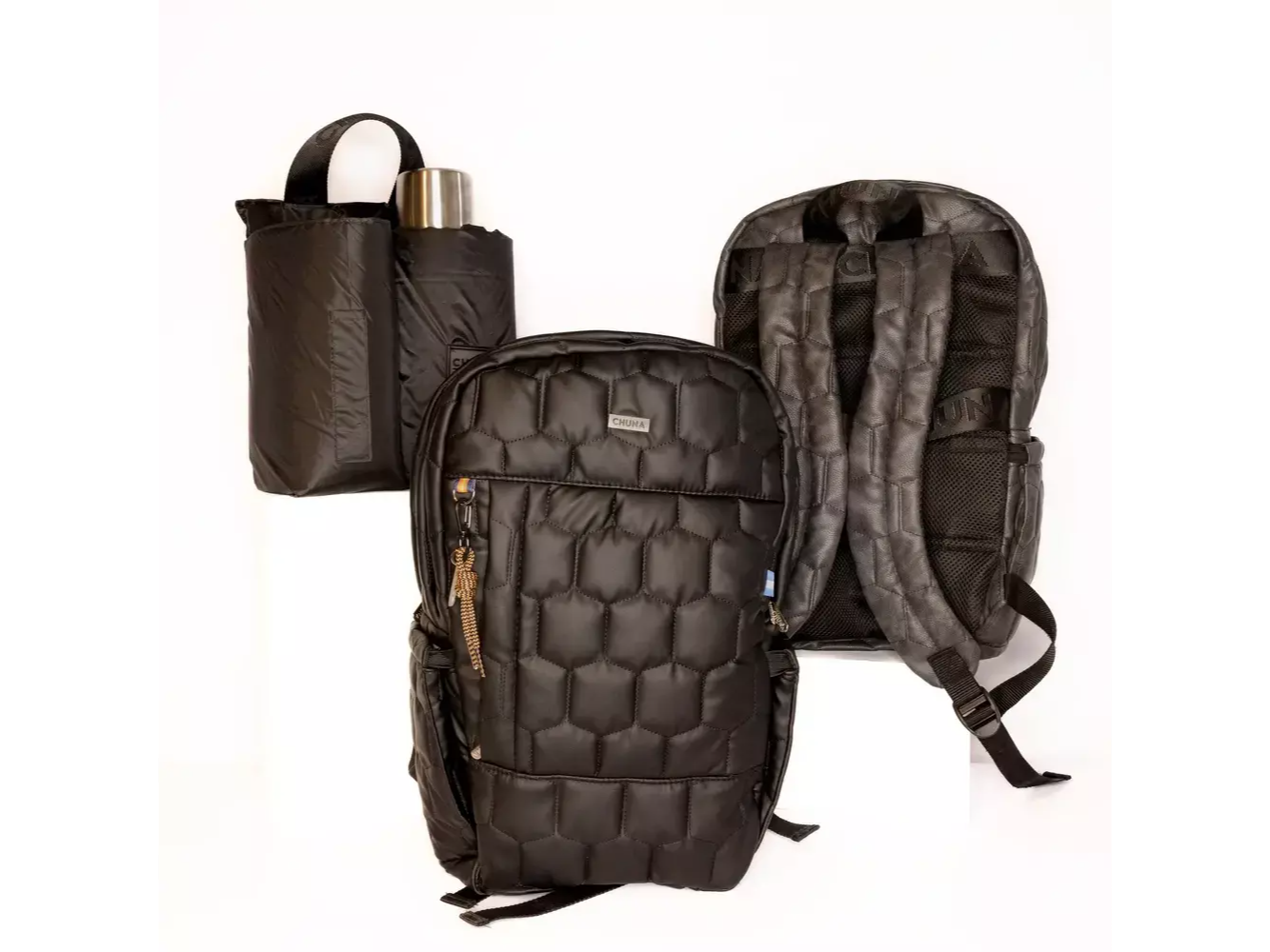 MOCHILA CON PORTANOTEBOOK y MATERA DESMONTABLE REIMS HEXÁGONOS