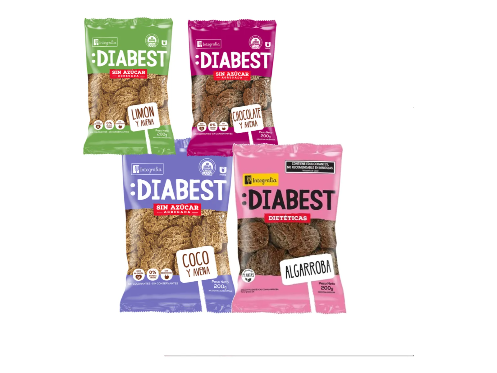 Galletitas diabest Sin azúcar agregada