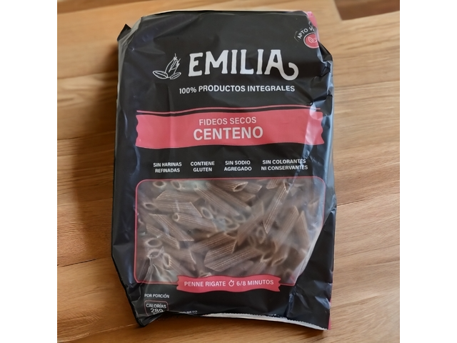 Fideos integrales de centeno penne rigate  x 500