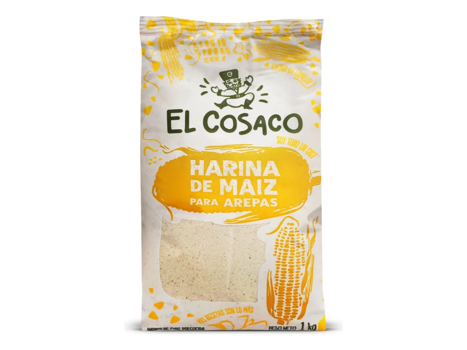 Harina de maiz para arepas x 1 kg el cosaco