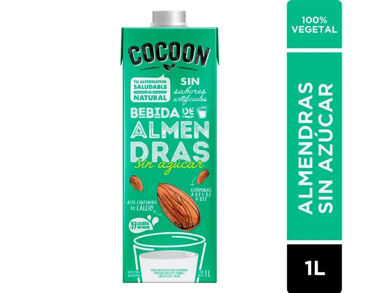 Cocoon bebida de almendras sin azúcar x 1L
