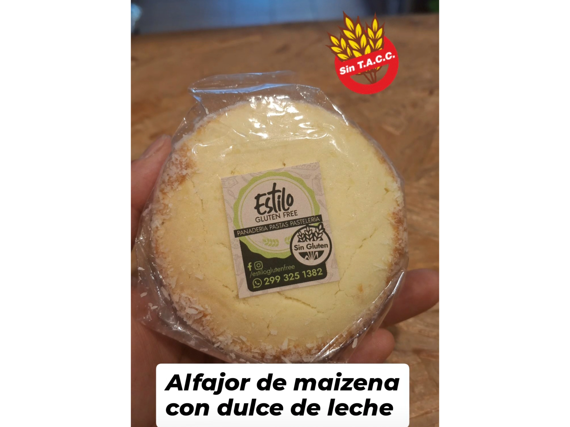Alfajor de maizena y dulce de leche
