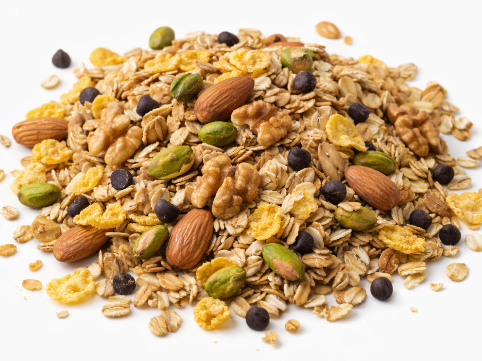 Granola con nuez, almendra y pistacho