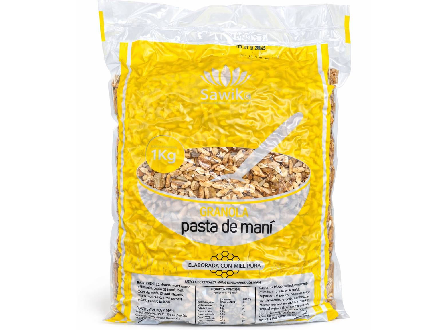 Granola crocante con pasta de maní Sátvika