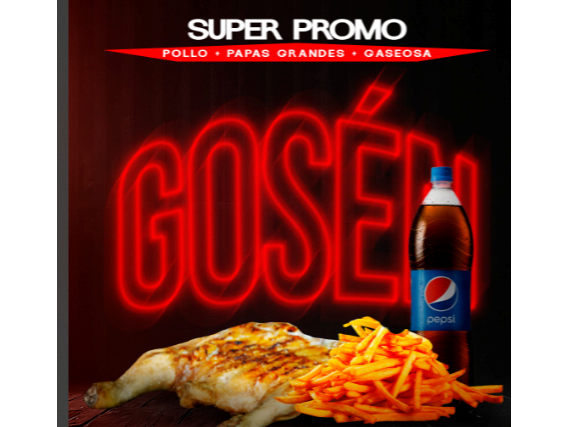 1 POLLO + PAPAS FRITAS GRANDES + 1 GASEOSA 2L (PEPSI O 7UP ) DE REGALO