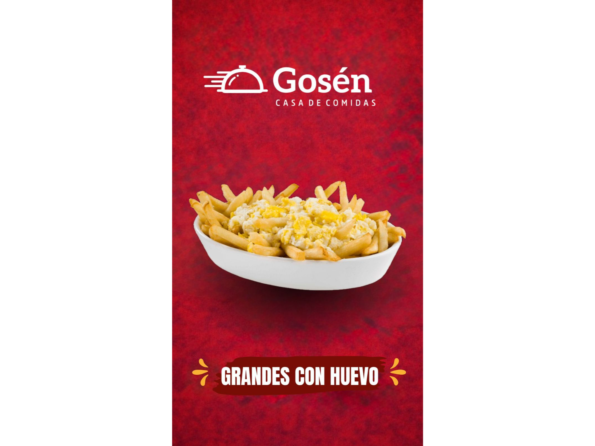 PAPAS FRITAS GRANDES CON HUEVO
