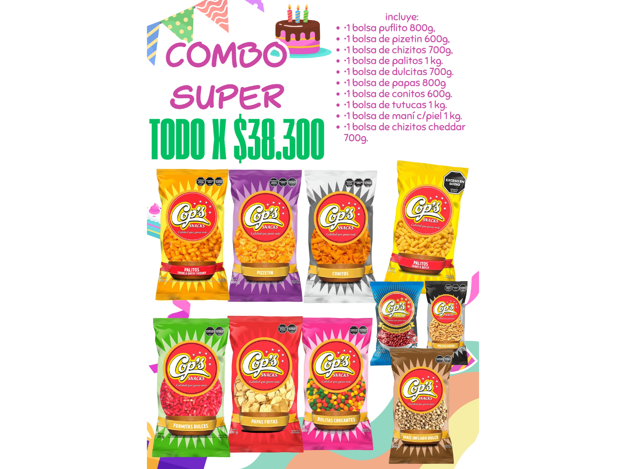 COMBOS DE SNACK -SUPER-