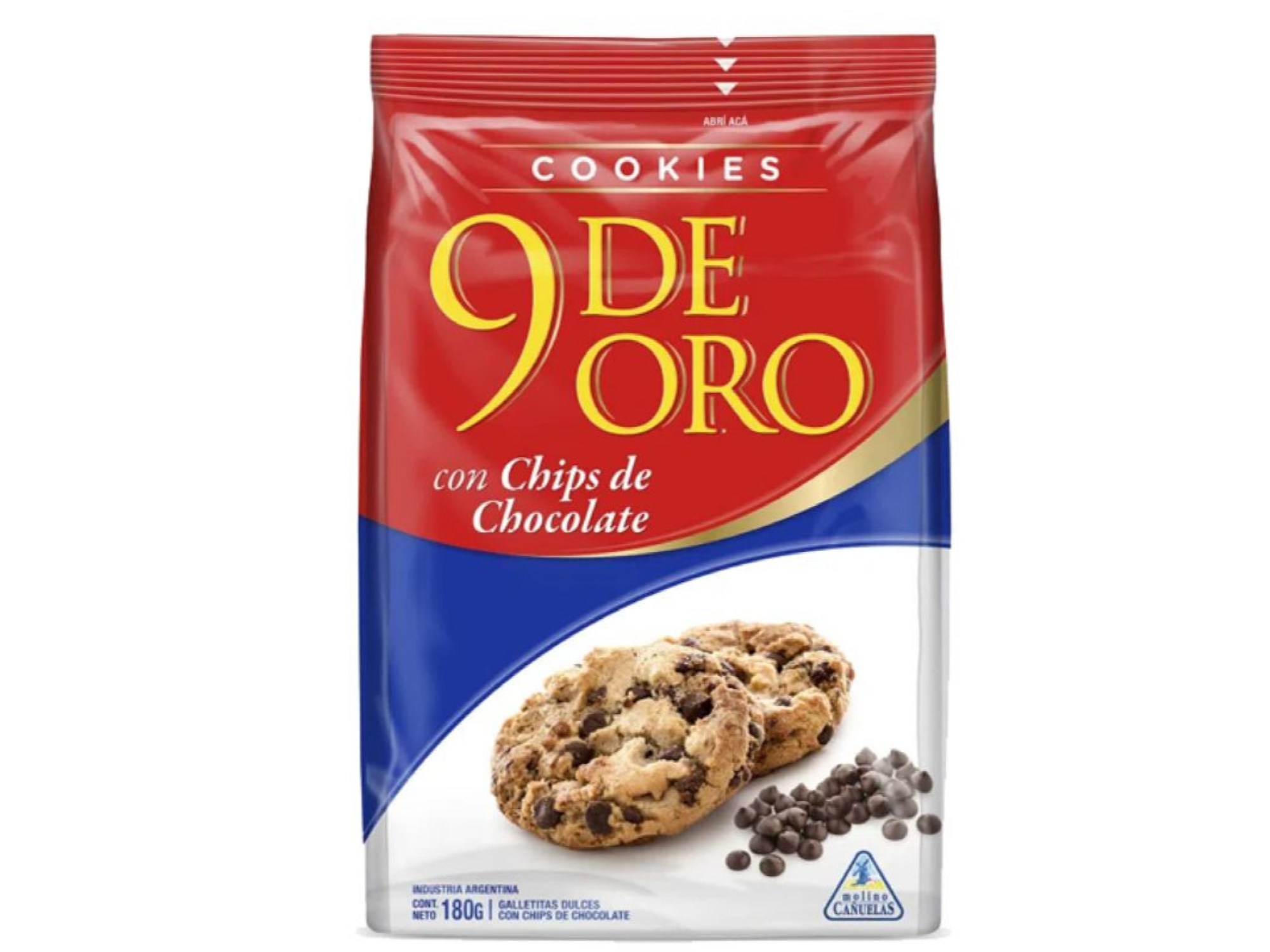 9 DE ORO COOKIES C/ CHIPS 120g