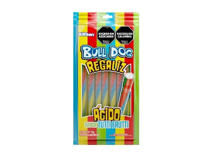 BULLDOG ACIDO REGALIZ 75g X6 PAQ.