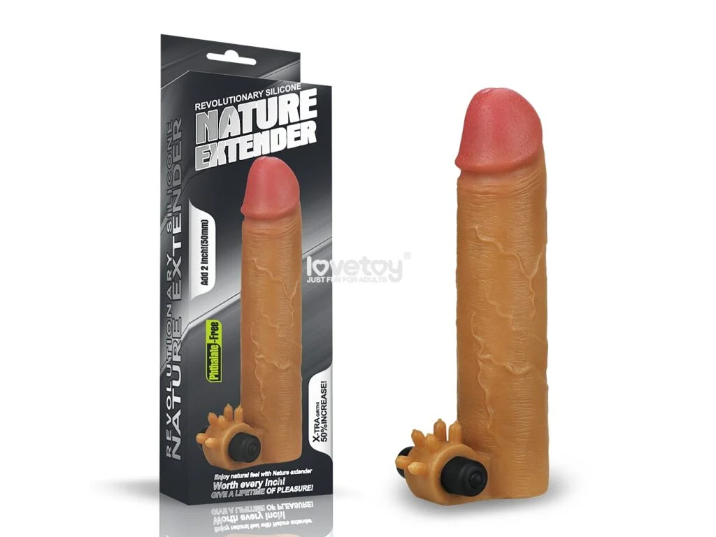 Funda para pene vibradora NatureExtender +5cm