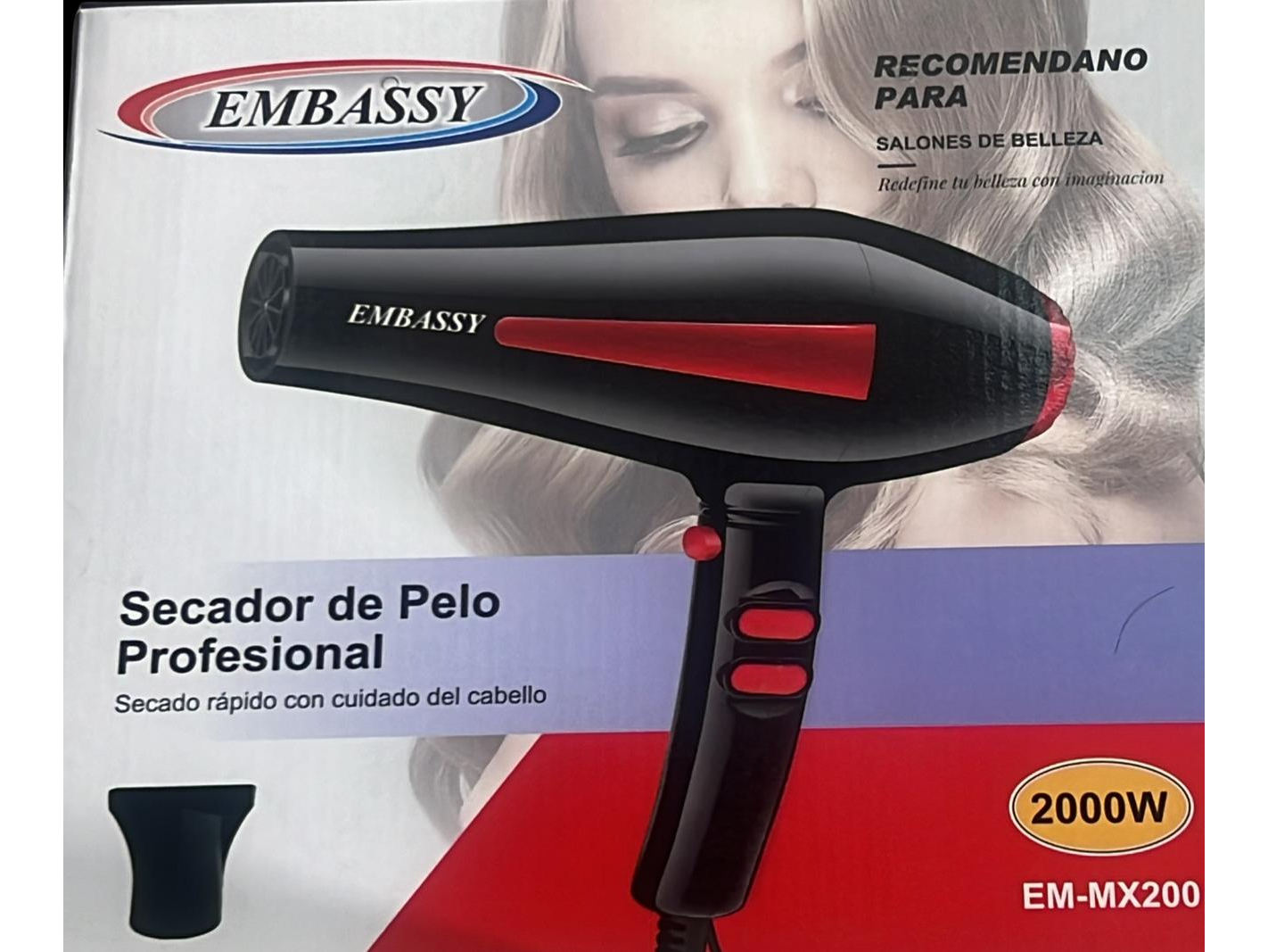 SECADOR DE PELO EMBASSY 2000 WATT