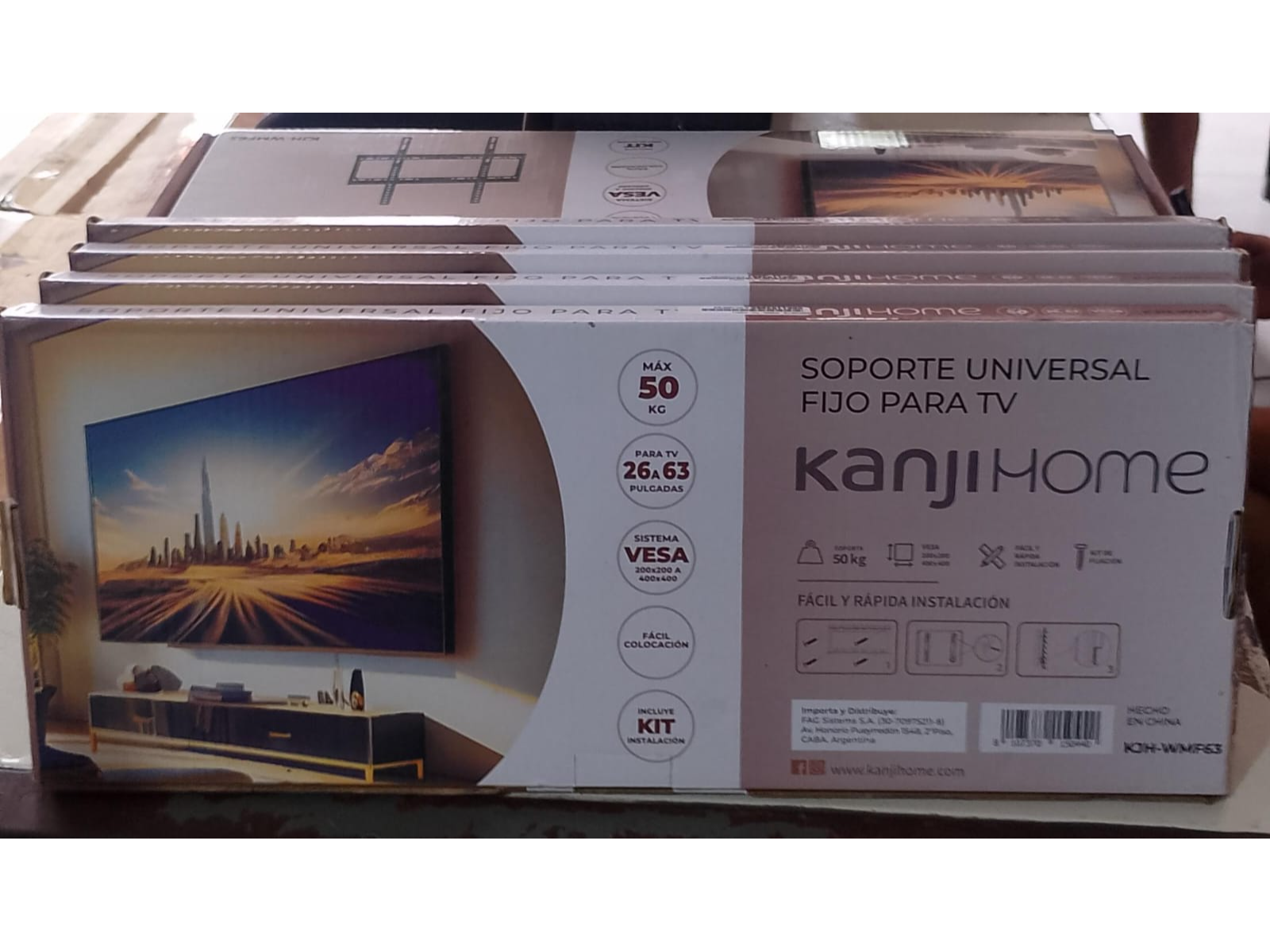 SOPORTE DE TV KANJI FIJO de 26 a 63 pulgada