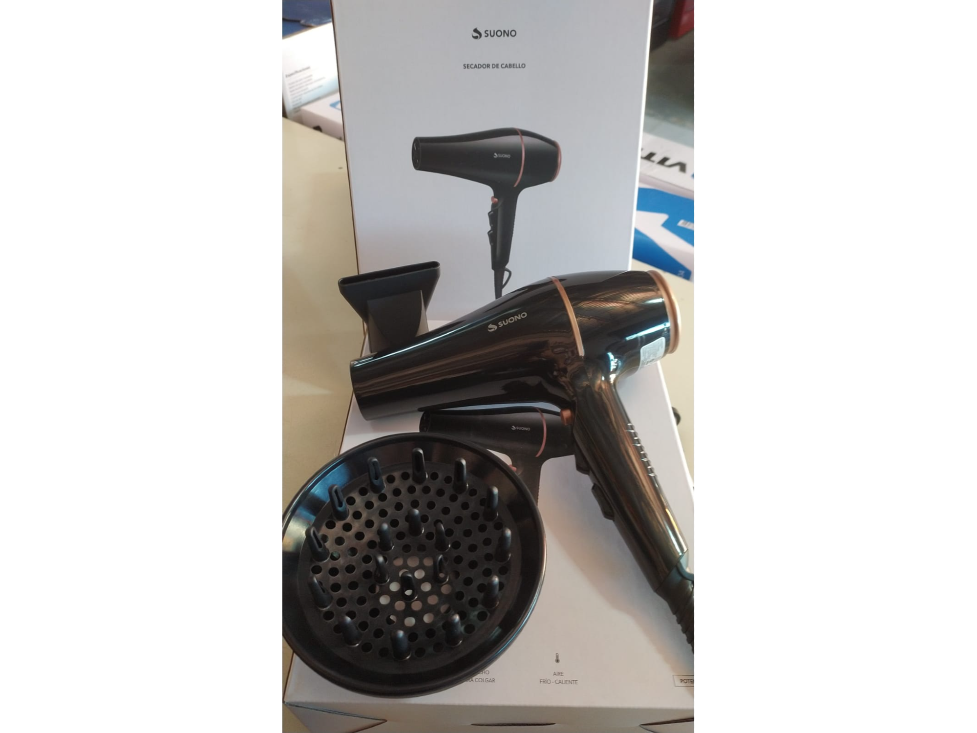 SECADOR DE CABELLO SUONO - 1800 WATTS - AIRE F/C