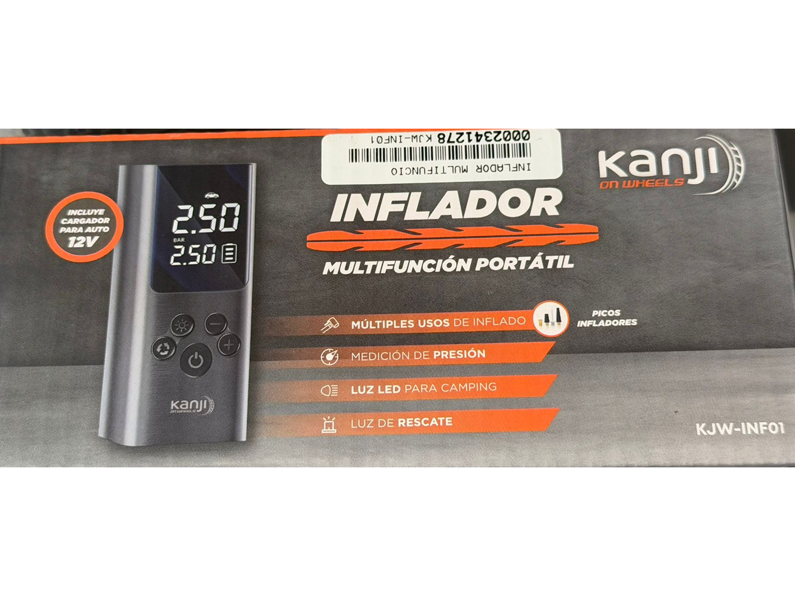 Inflador Portatil Kanji