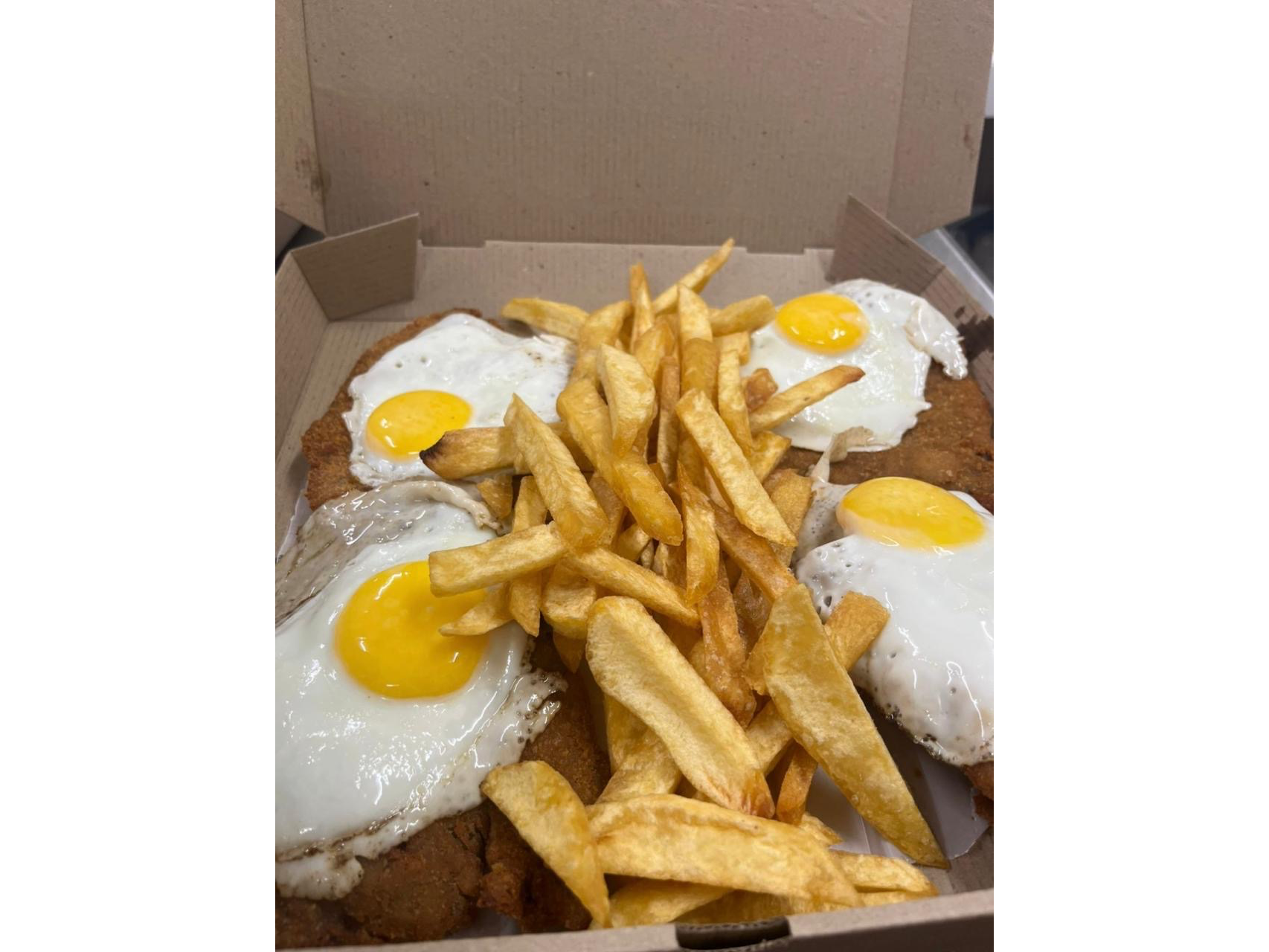 Milanesa a caballo doble